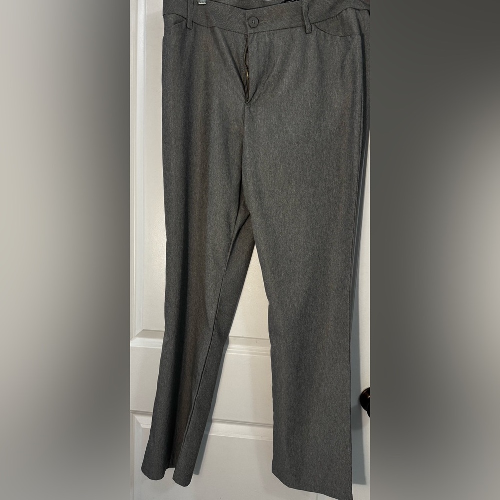 Lee Gray Dress Pants Classic Straight-Leg